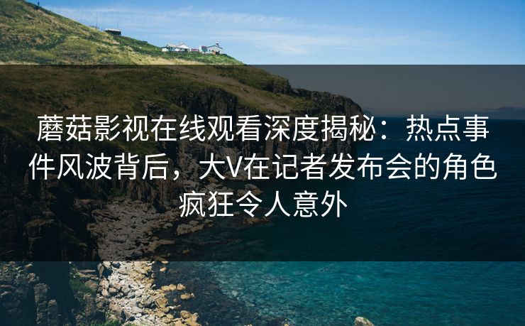 蘑菇影视在线观看深度揭秘：热点事件风波背后，大V在记者发布会的角色疯狂令人意外