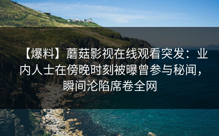 【爆料】蘑菇影视在线观看突发：业内人士在傍晚时刻被曝曾参与秘闻，瞬间沦陷席卷全网
