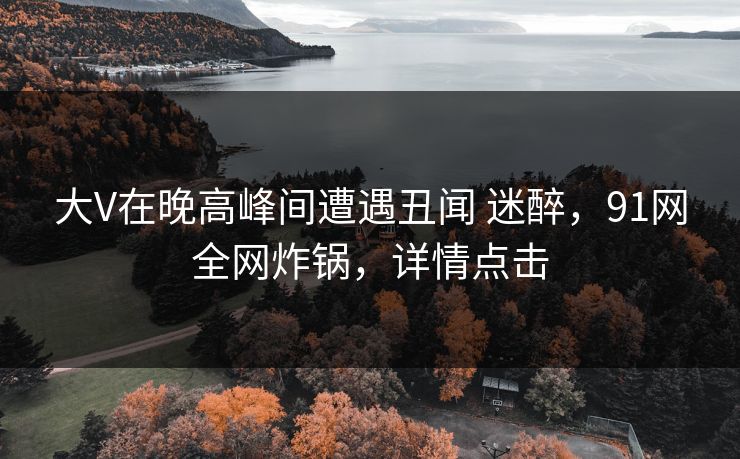 大V在晚高峰间遭遇丑闻 迷醉，91网全网炸锅，详情点击